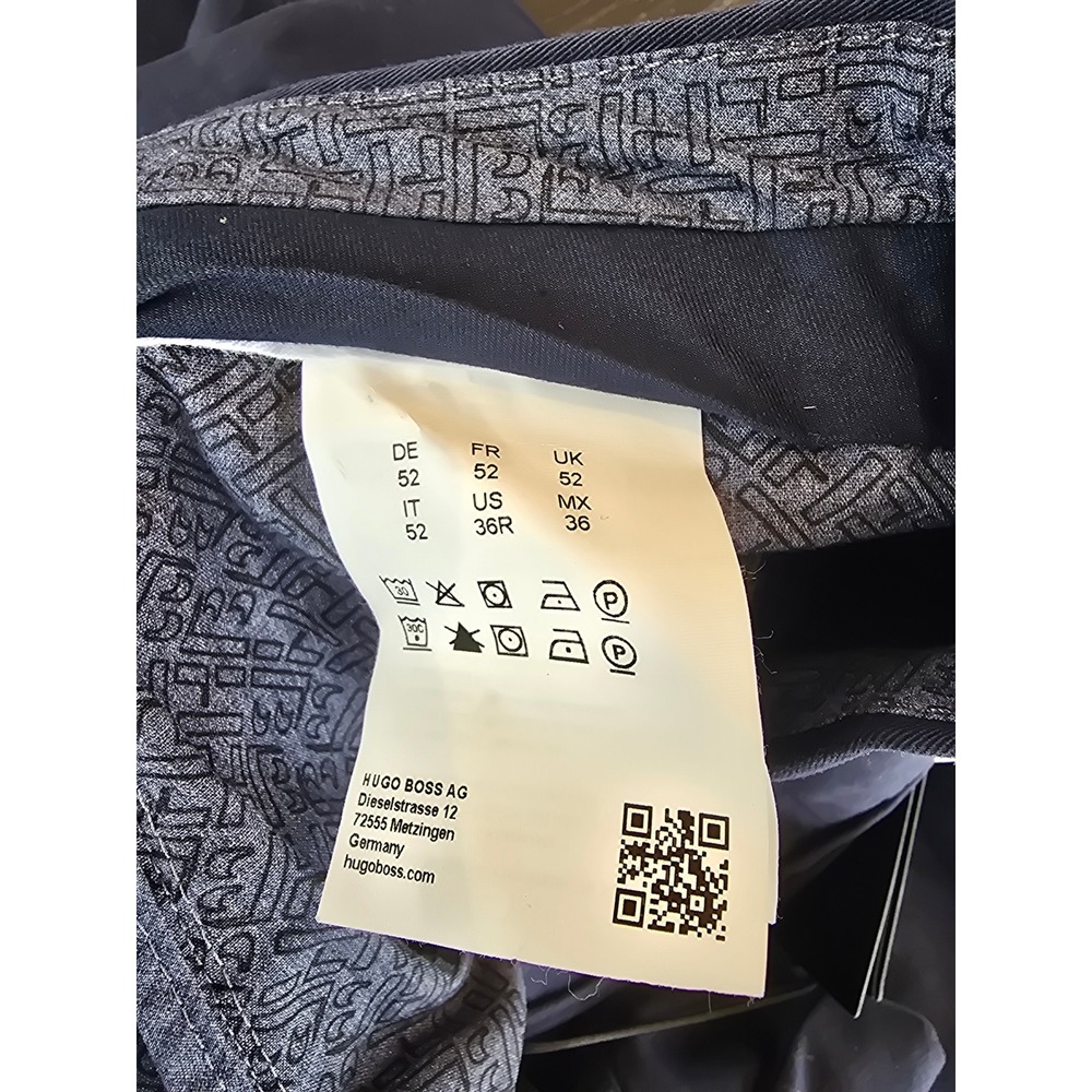 NWT Hugo Boss Mens Pants Extra Slim Fit Navy Blue 36R US Mr Porter Exclusive YKK - Picture 4 of 7